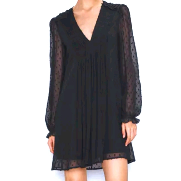 ENTRO • ANTHROPOLOGIE Sheer Mini Dress ~ NWT - Picture 2 of 11